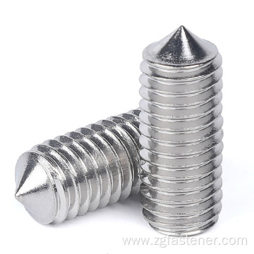 GB78 stainless steel 304 Hexagon Socket Set Screws With Cone Point